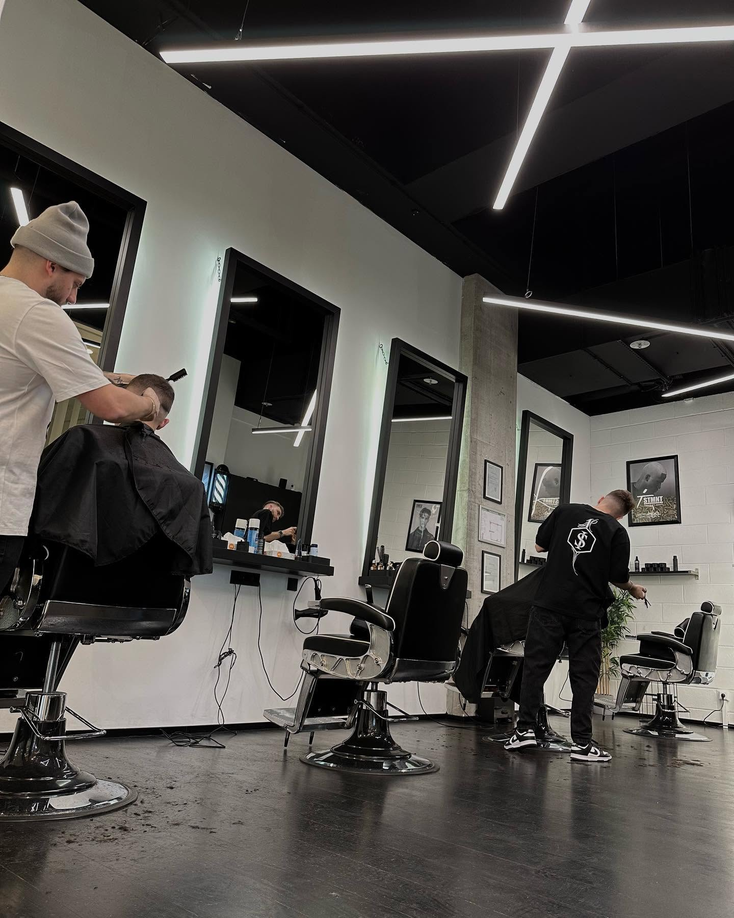 Intérieur du salon South Barber à Belval, Esch-sur-Alzette